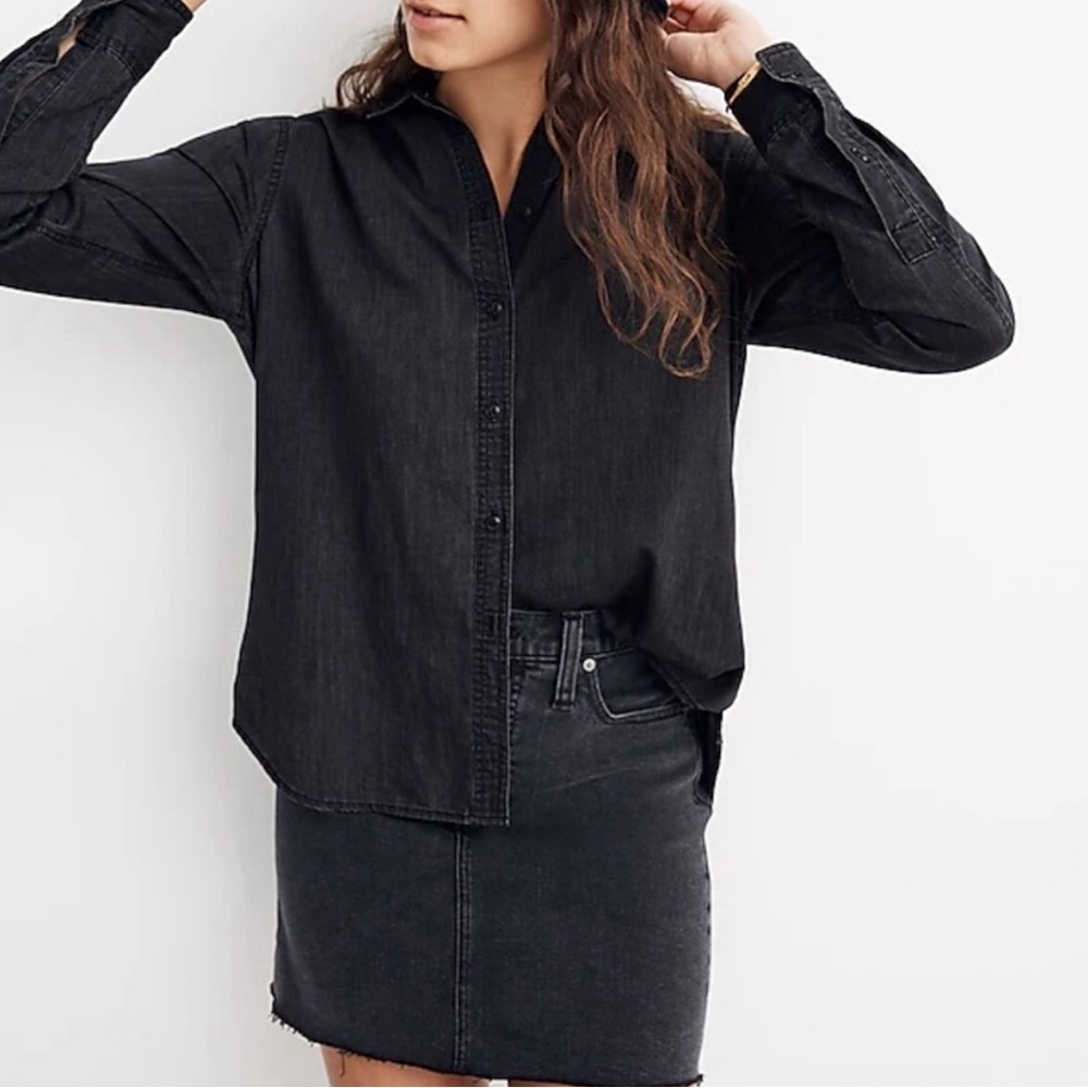 Madewell Denim Oversized Ex-Boyfriend Button Down
